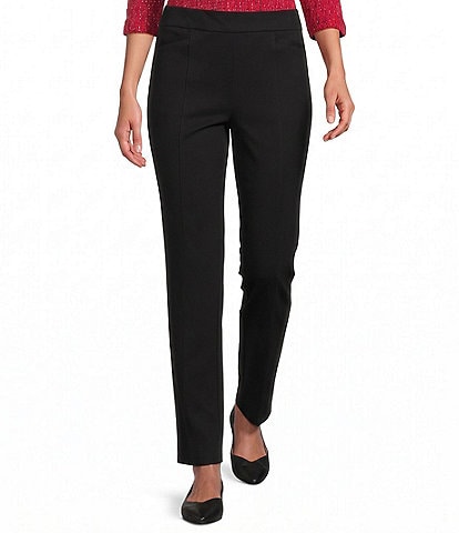 Allison Daley Petite Size Straight Leg Pull-On Ponte Pants