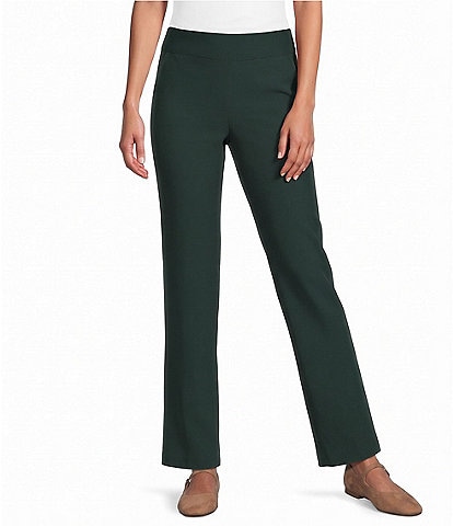 Allison Daley Petite Size Stretch Pull-On Straight Leg Pants