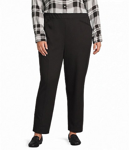 Allison Daley Plus Size Straight Leg Pull-On Ponte Pants