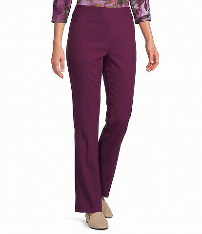 Allison Daley Stretch Straight Leg Elastic Waist Pull-On Pants