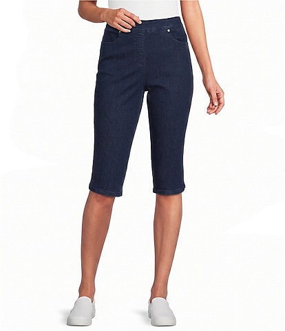 Allison Daley Stretch Denim Pull-On Skimmer Pants