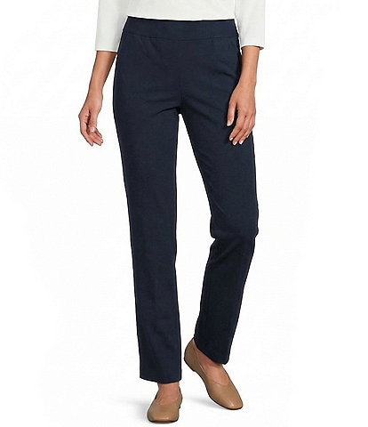 Allison Daley Stretch Pull-On Straight Leg Pants
