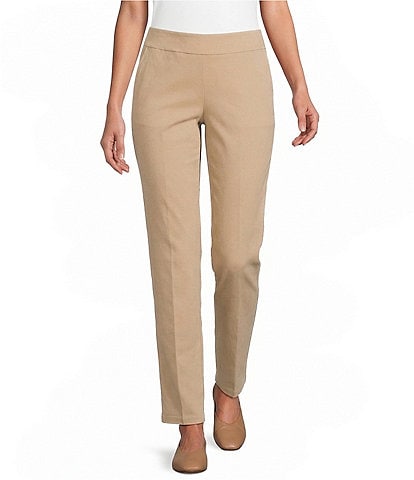 Allison Daley Stretch Pull-On Straight Leg Pants
