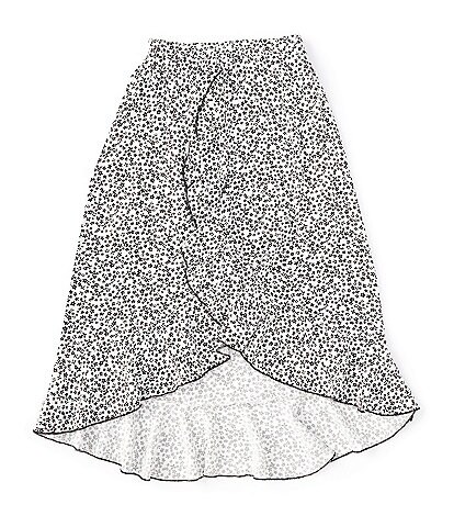 Ally B Big Girls 7-16 Printed Ruffled Hi-Low Skirt