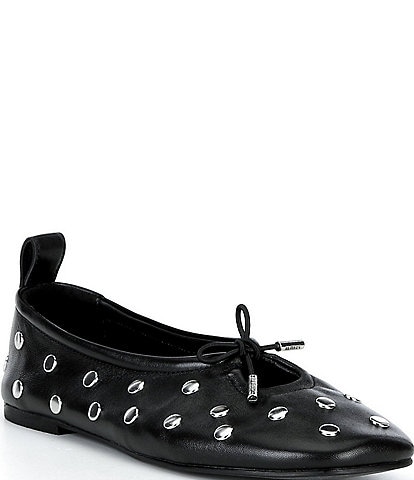 ALOHAS Rosalind Studded Leather Ballet Flats