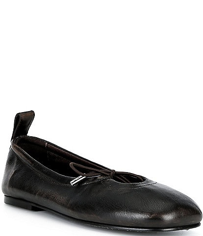 ALOHAS Rosalind Vintage Effect Leather Ballet Flats