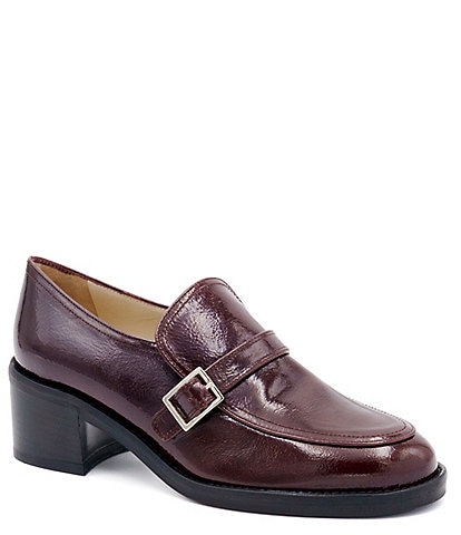 Amalfi Atena Patent Leather Tailored Monk Strap Loafers