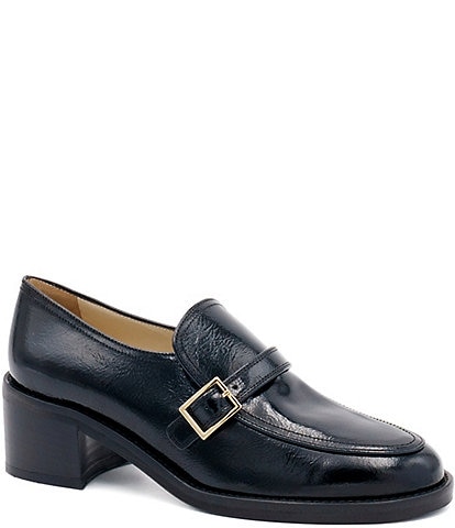 Amalfi Atena Patent Leather Tailored Monk Strap Loafers