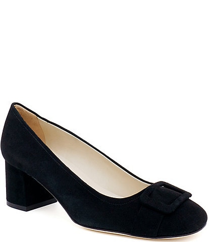 Amalfi Baccio Suede Block Heel Pumps