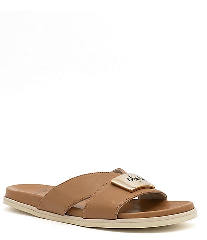 Amalfi Bardolino Leather Hardware Slide Sandals
