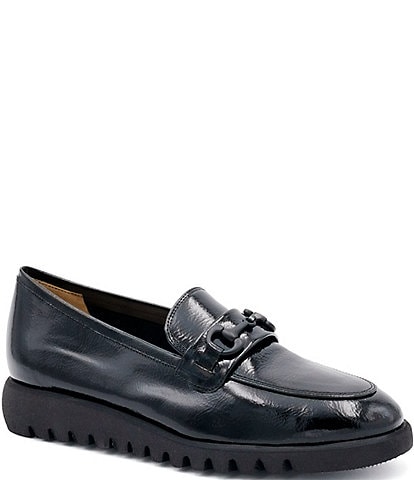 Amalfi Egesto Patent Leather Bit Buckle Loafers