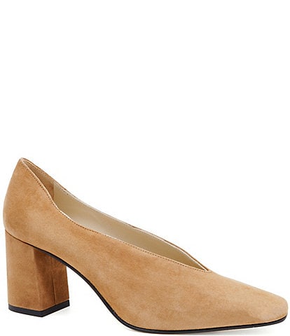 Amalfi Felice Suede V Throat Pumps