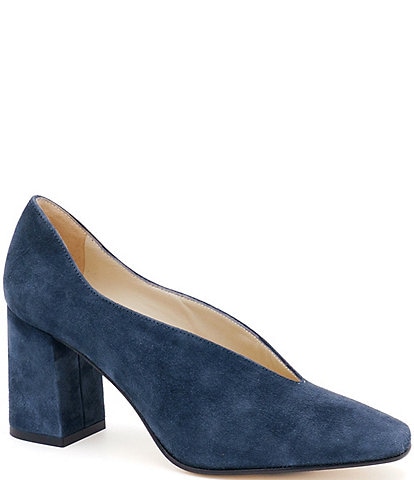 Amalfi Felice Suede V Throat Pumps