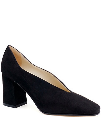 Amalfi Felice Suede V Throat Pumps