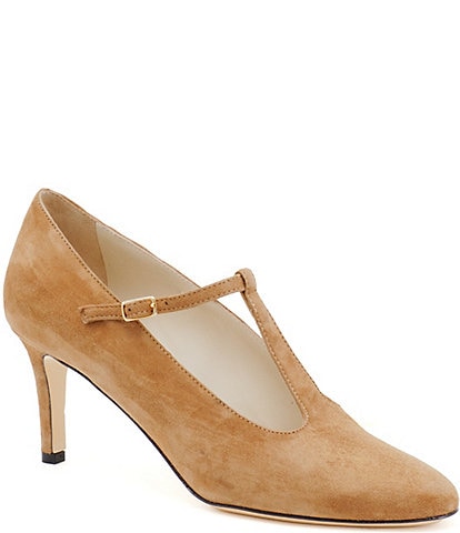 Amalfi Lucrezia Suede T Strap Pumps