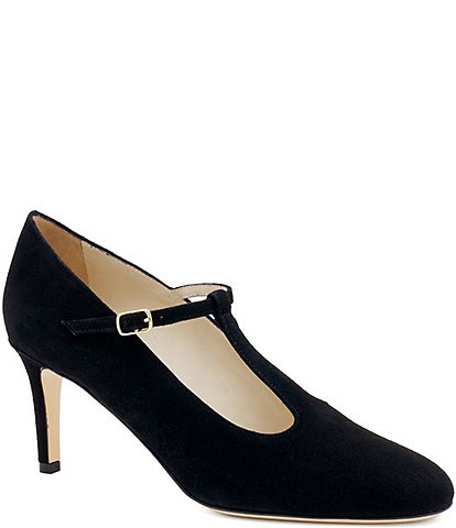 Amalfi Lucrezia Suede T Strap Pumps