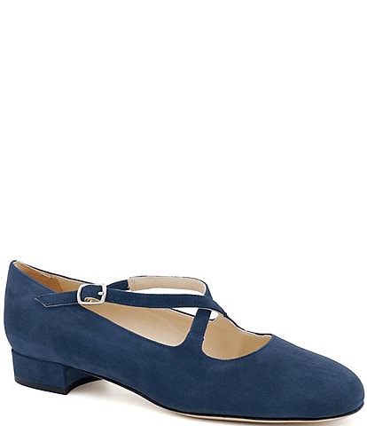 Amalfi Moria Suede Cross Strap Pumps