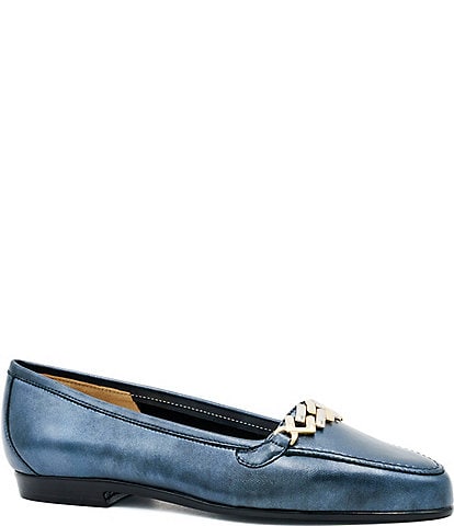 Amalfi Oste Leather Chain Loafers