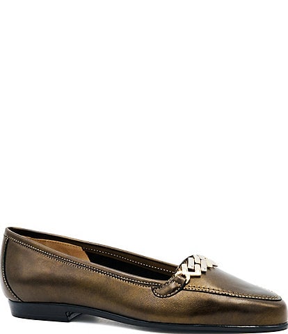 Amalfi Oste Leather Chain Loafers