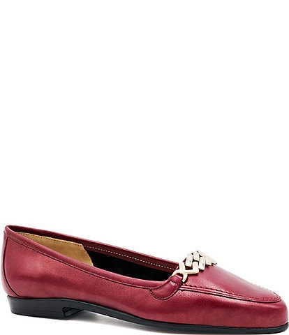 Amalfi Oste Leather Chain Loafers