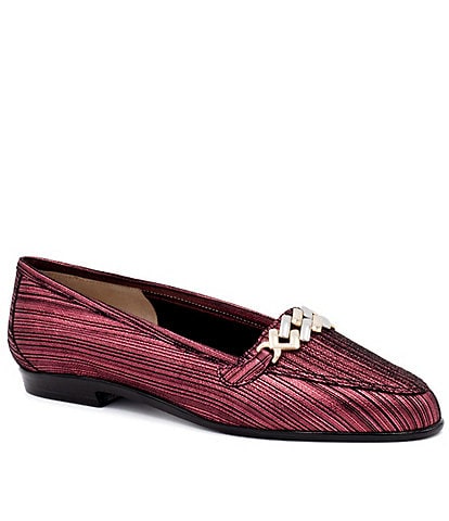 Amalfi Oste Line Stripe Chain Detail Loafers