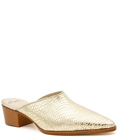 Amalfi Pensiero Woven Metallic Leather Mules