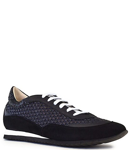 Amalfi Roberto Leather Mesh Lace-Up Sneakers