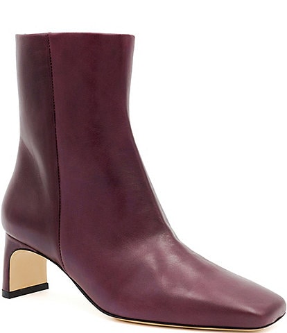 Amalfi Sfida Leather Square Toe Booties