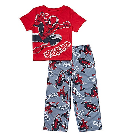 AME Little/Big Boys Short-Sleeve Spiderman Pajama T-Shirt & Coordinating Pajama Pant Set