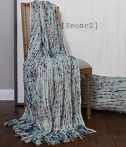 Amity Home Chase Peacock Woven Throw Blanket