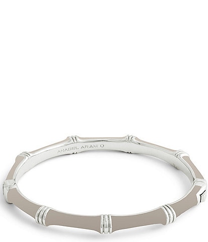 Anabel Aram Bamboo Enameled Hinge Bangle Bracelet