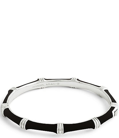Anabel Aram Bamboo Enameled Hinge Bangle Bracelet