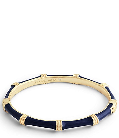 Anabel Aram Bamboo Enameled Hinge Bangle Bracelet