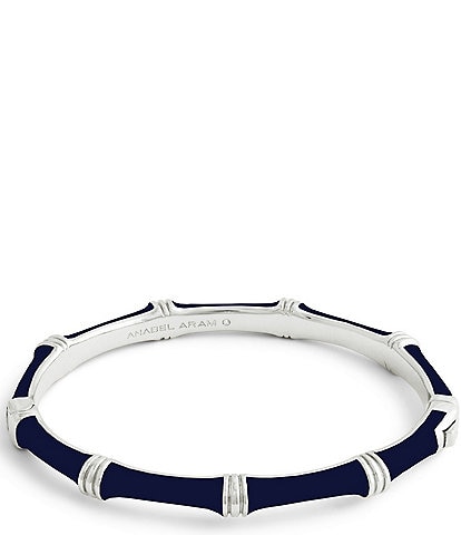 Anabel Aram Bamboo Enameled Hinge Bangle Bracelet