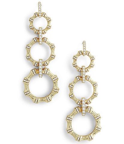 Anabel Aram Bamboo Long Chain Drop Earrings