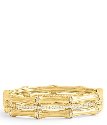 Anabel Aram Bamboo Stacked Hinge Bangle Bracelet