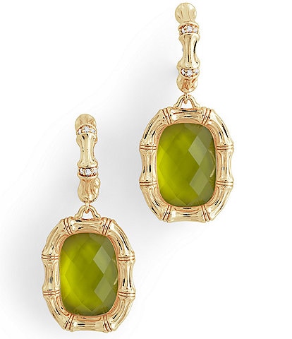 Anabel Aram Bamboo Stone Drop Earrings
