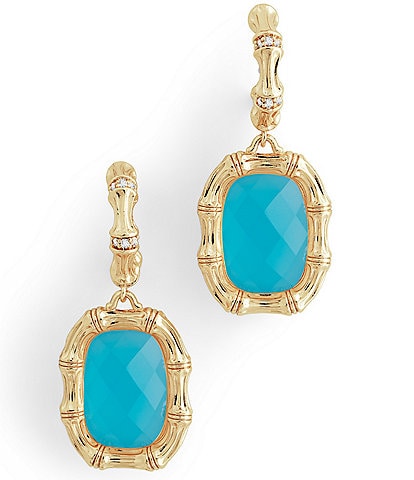 Anabel Aram Bamboo Stone Drop Earrings