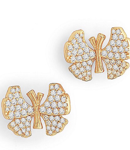 Anabel Aram Butterfly Pave Stud Earrings