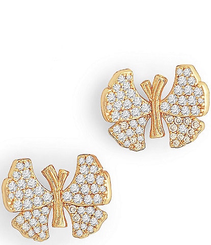 Anabel Aram Butterfly Pave Crystal Stud Earrings