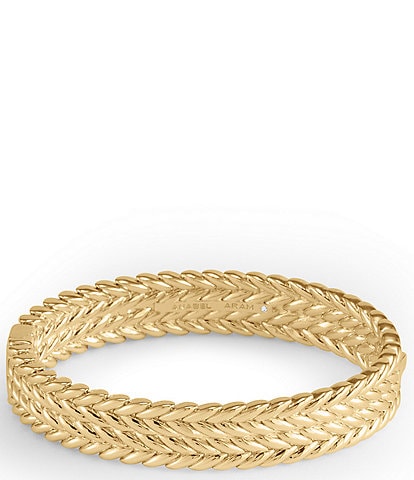 Anabel Aram Cheval Braid Thick Hinge Bangle Bracelet