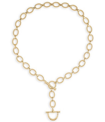 Anabel Aram Cheval Braided Chain Lariat Necklace