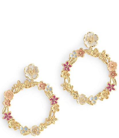 Anabel Aram Wildflowers Gathered Hoop Earrings
