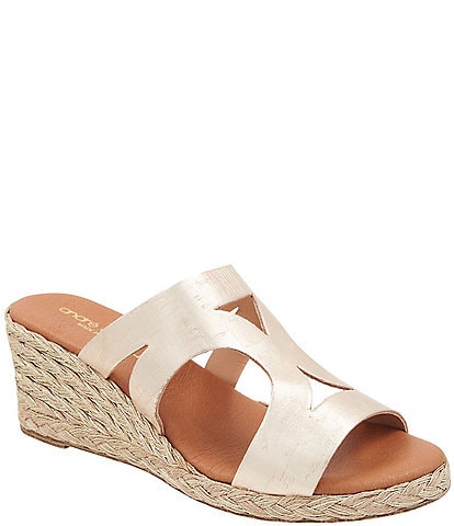 Andre Assous Addison Patent Wedge Sandals
