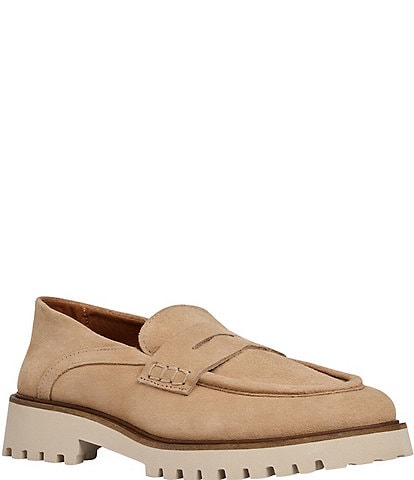 Andre Assous Averie-1 Suede Lug Sole Penny Loafers