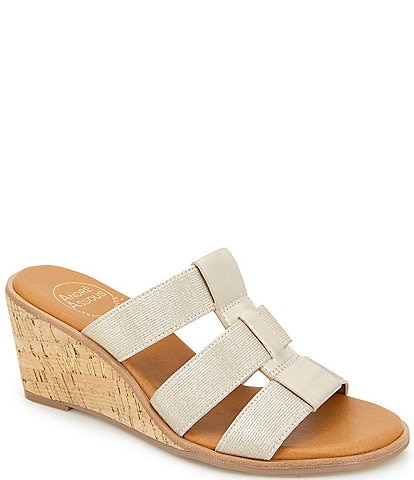 Andre Assous Bentley Featherweight Stretch Cork Wedge Sandals
