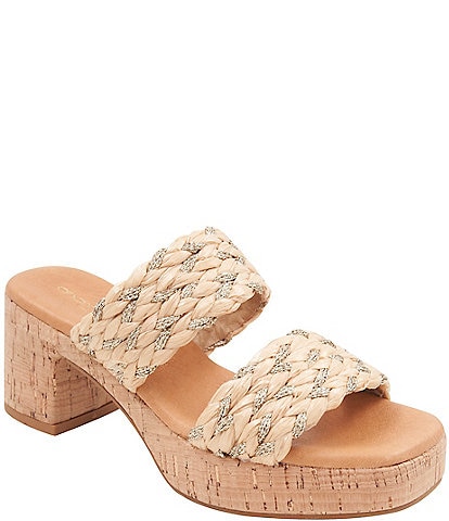 Andre Assous Cairo Raffia Slide Sandals