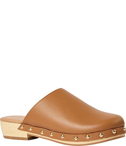 Andre Assous Jocelyn Leather Faux Shearling Lined Clogs
