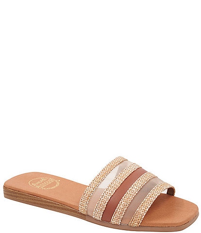Andre Assous Kaila Fabric and Mesh Slide Sandals