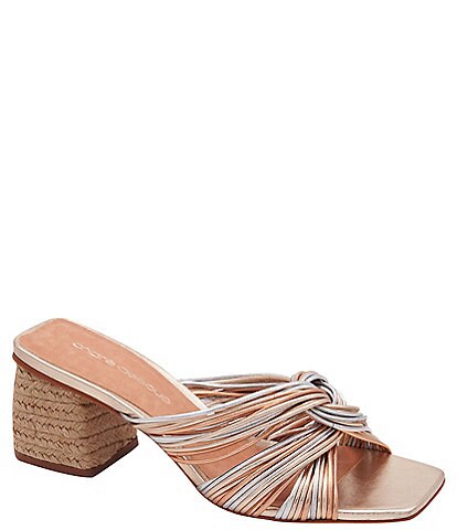 Andre Assous Kelsie Metallic Leather Knotted Sandals